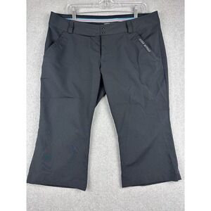 Under Armour Capri Pants Womens 12 Black Performance Golf Stretch Pockets Crop